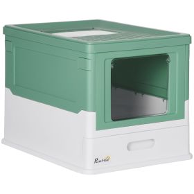 Fully Enclosed Cat Litter Box Portable Pet Toilet With Spoon Large Space