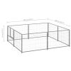 Dog Kennel Silver 43.1 ft¬≤ Steel