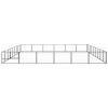 Dog Kennel Black 581.3 ft¬≤ Steel