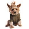 Dog Cable Knit 100% Cotton Sweater Herb Green