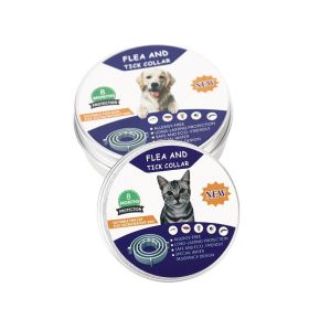 Flea & Tick Collar for Cats and Dogs; 2 Pack; 14 Months Protection; Kills & Repels Fleas and Ticks; Adjustable length (Colour: Black - cans, size: Dog - Length 63cm)