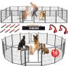 Dog Playpen Outdoor Dog Pen Indoor 16 Panels 32" H Metal Dog Fence Outdoor Pet Fence Freight Free Supplies Kennel Cages Products