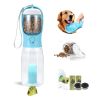 3 in1 Dog Outdoor Water Bottle,Portable Water Dispenser with Food Container,Poop Bag√ó3,Carbon Filter√ó2,Leak Proof Lock for Cat