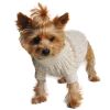 Dog Cable Knit 100% Cotton Sweater Oatmeal